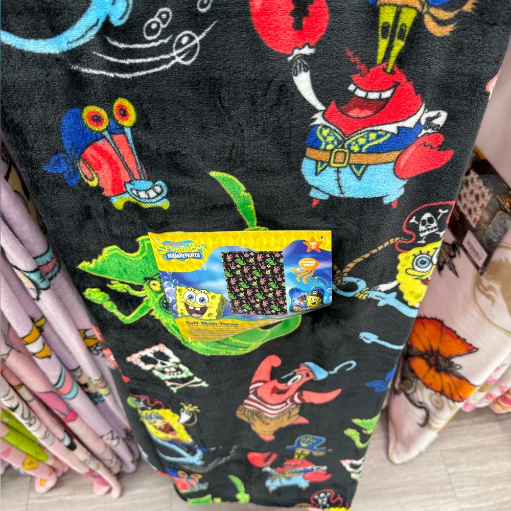 SpongeBob SquarePants Colorful Character Blanket